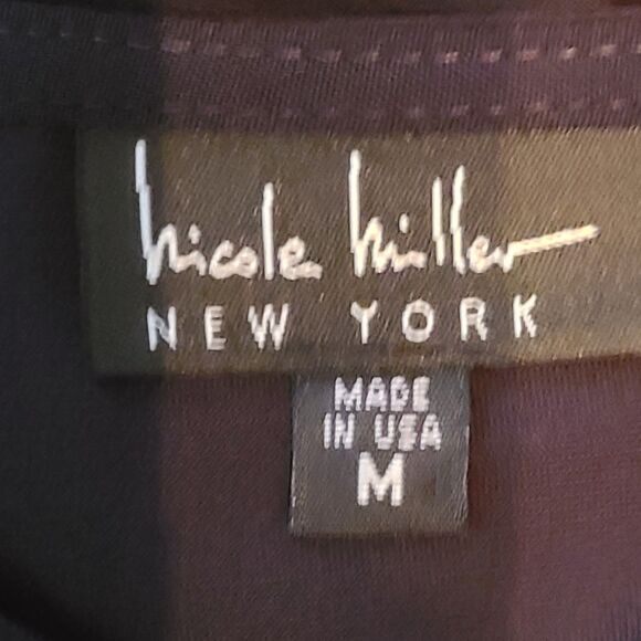 New NICOLE MILLER Woman's (M) Black Knit w/Pearl Embellishment 3/4 Sleeve Dress - Picture 9 of 13